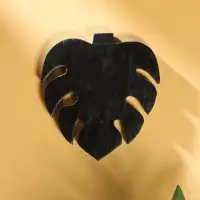 Панно "Лист" дерево 12х13х1 см, цв. коричневый