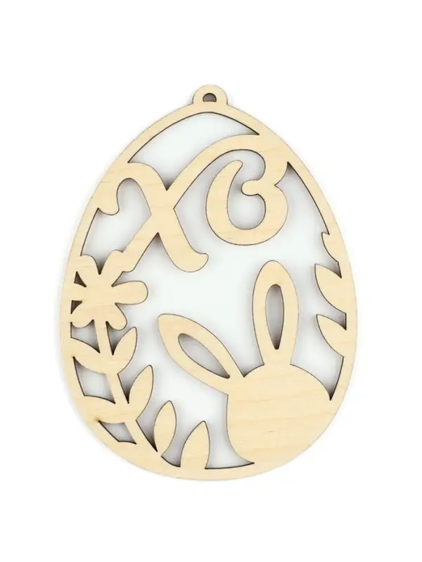 Подвеска деревянная на Пасху &laquo;Кролик в яйце&raquo;, 7.5&times;10 см