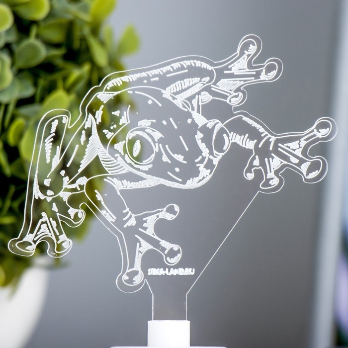 Светильник "Лягушка" LED RGB 6 цветов от батареек LR1130, 3шт 10х9,5 см RISALUX