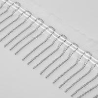 Тесьма декоративная &laquo;Бахрома&raquo;, металлизированная, 5 см, 4,5 &plusmn; 0,5 м, цвет белый