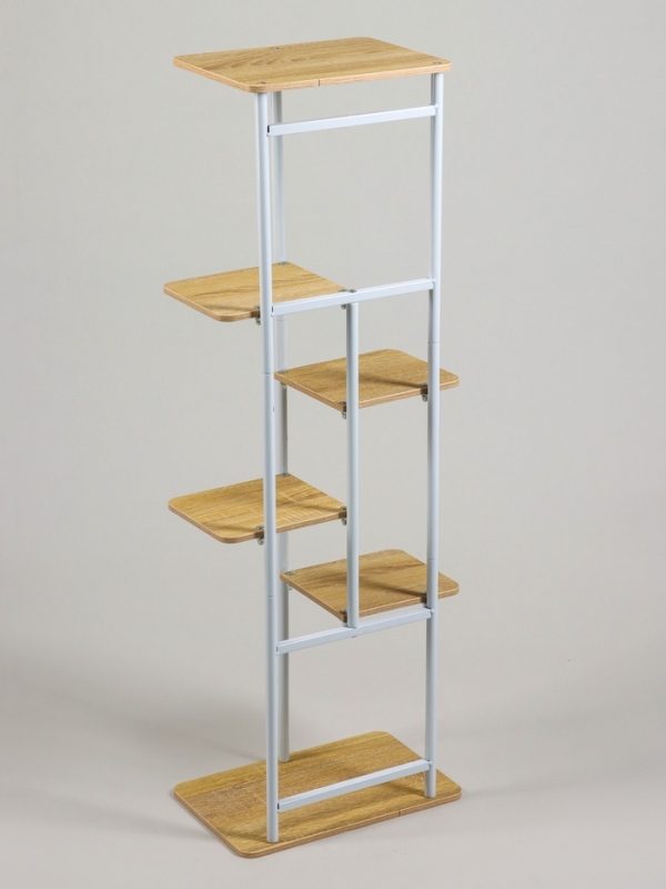Подставка для цветов Greengo, 6 полок, 36 &times; 23 &times; 106 см, напольная, каркас металл, полки МДФ, белая