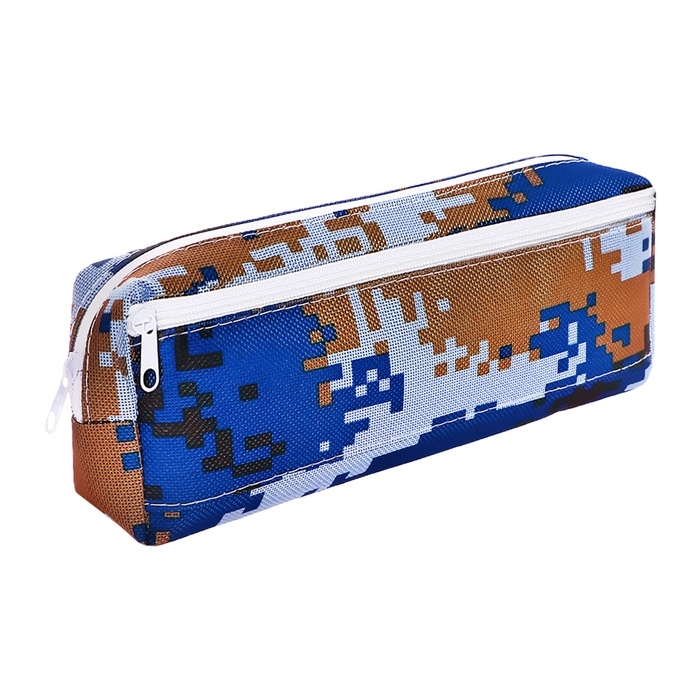 Пенал мягкий "Миллитари" 2 отделения, 80 х 210 х 40 мм, МИКС