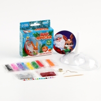 Ёлочный шар - фреска своими руками на новый год &laquo;Дед Мороз и зайка&raquo;, набор для творчества