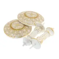 Крючок для штор CAPPIO KC211, d=9.6 мм, цвет белый с золотом, 2 шт