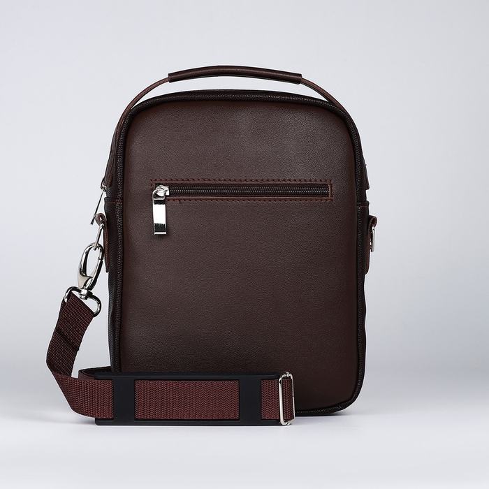 Сумка мужская через плечо TEXTURA, искусственная кожа, цвет коричневый