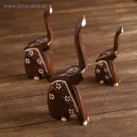 Набор сувенирный "Слоники" (3 шт) 22х3х22 см