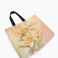 Сумка для покупок Цветы, 32*10*26. отд без молнии, розовый