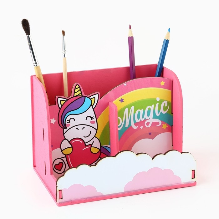 Органайзер для канцелярии, с местом под телефон Magic, единорог Органайзер для канцелярии, с местом под телефон Magic, единорог