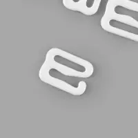 Крючок для бретелей, металлический, 10 мм, 20 шт., белый