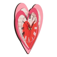 Часы настенные интерьерные "Сердца", d-23 см Часы настенные интерьерные "Сердца", d-23 см