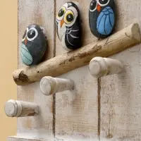 Вешалка "Скворечник с воробьями" дерево Албезия 20х5х35 см