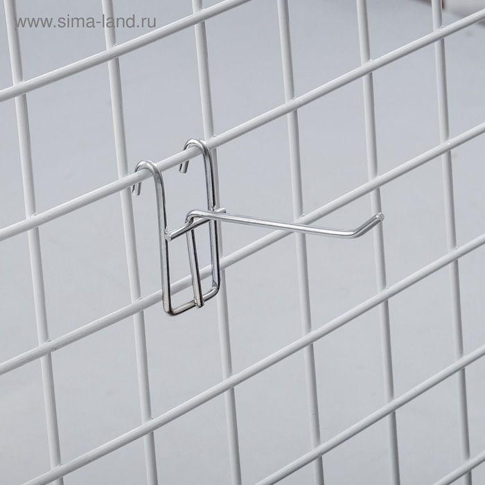 Крючок на одинарный, d=6 мм, L=10 см, цвет хром