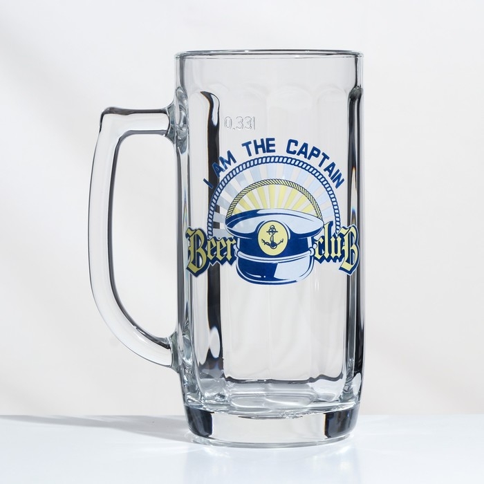 Кружка для пива Luminarc &laquo;Гамбург. Капитан&raquo;, 330 мл, стекло, рисунок МИКС