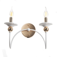 Бра "Милано" 2хЕ14 40Вт бело-золотой 36х26х24 см Бра "Милано" 2хЕ14 40Вт бело-золотой 36х26х24 см