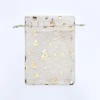 Мешочек подарочный новогодний из холщи &laquo;Елочки&raquo;, 13&times;18 см