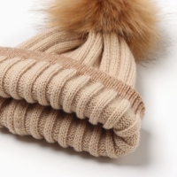 Шапка женская MINAKU, цвет песочный, размер 58-60