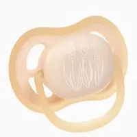 Светящаяся соска-пустышка анатомическая, силикон, от 6 мес., &laquo;Колоски&raquo;, цвет бежевый