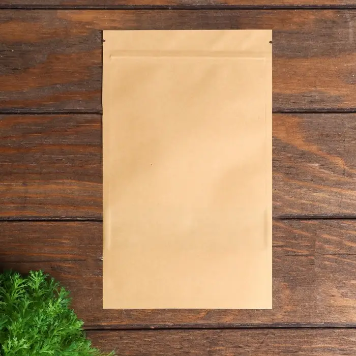 Пакет Zip - lock Крафт с прямоугольным окном, плоский, 16&times;26 см