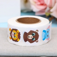 Наклейки в рулоне "Друзья",500 шт,2,5 х 2,5 см