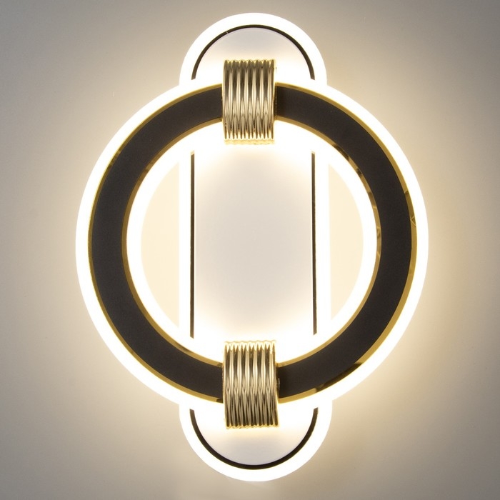 Бра "Круг" LED 31Вт 4000К черно-белый 26х19х5 см