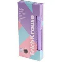 Ручка гелевая ErichKrause R-301 Gel Stick Pastel, 0.5 мм, чёрная