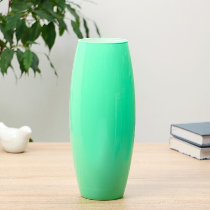 Ваза "Абстракция-зеленый" d-7,5см 10х26 см, микс