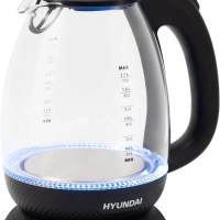Чайник HYK-G3804 1.7л. 2200Вт черный (стекло)