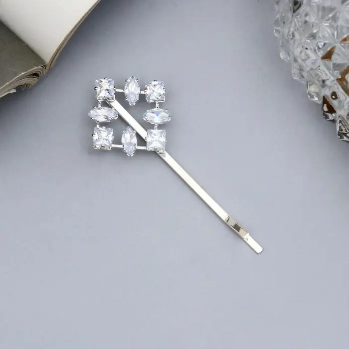 Невидимка для волос &laquo;Вивьен&raquo;, куб, 5 см, серебро