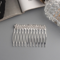 Гребень для волос "Медея" геометрия, 6,5х4 см, серебро Гребень для волос "Медея" геометрия, 6,5х4 см, серебро