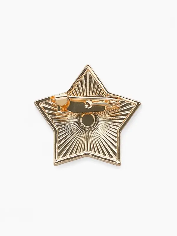 Значок &laquo;Звезда Серп и молот&raquo;, 2.5 см, цвет красный в золоте