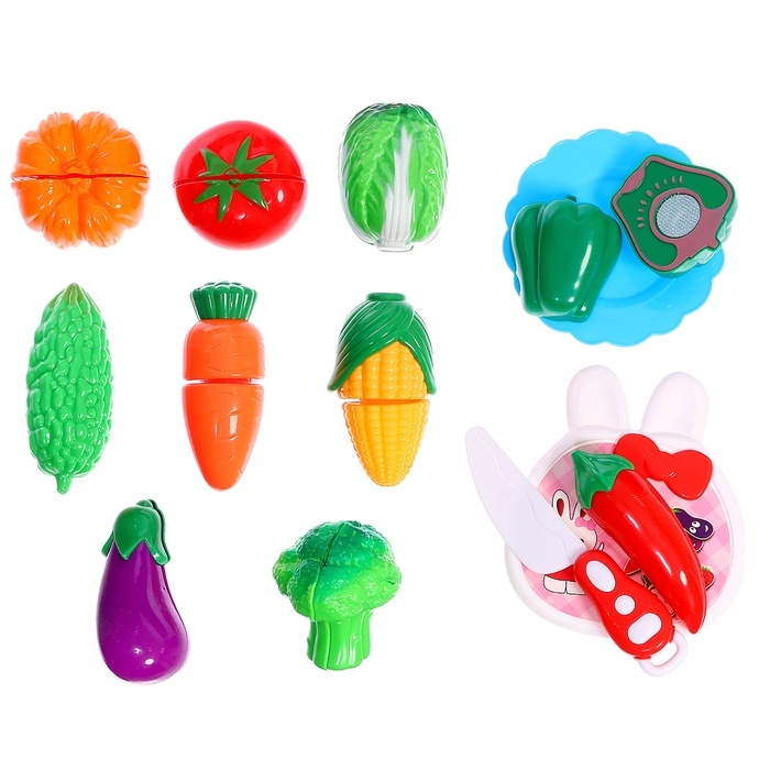 Набор продуктов для нарезки на липучках &laquo;Фрукты-овощи&raquo; №4, МИКС