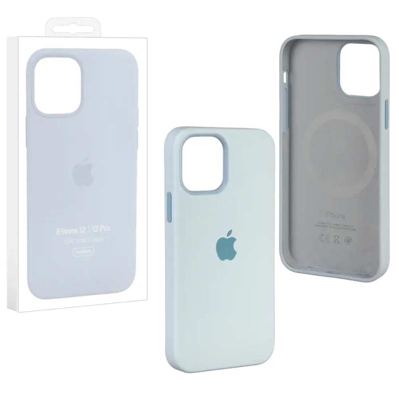 Чехол iPh 12/12 Pro Silicon Case 100% ORG Cloud Blue