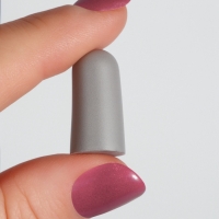 Беруши, 3&times;1.3 см, в футляре, набор - 2 пары, силиконовые, чёрный/серый