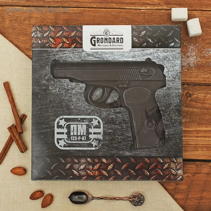 Шоколадное изделие &laquo;Шоколадный сувенир&raquo;, горький &laquo;Пистолет&raquo;, 170 г