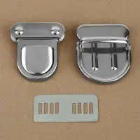 Застёжка для сумки, 4.3&times;3.8 см, цвет серебряный