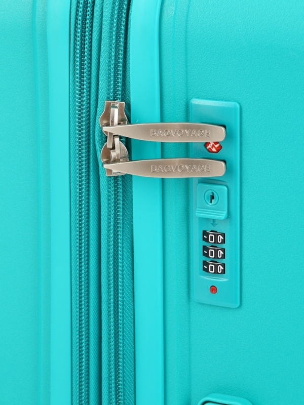 Чемодан 28", PP, 49*30*76, отд на молнии, код замок, 4 колеса, зеленый