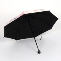 Зонт механический &laquo;Лилии&raquo;, эпонж, 4 сложения, 8 спиц, R = 47/55 см, D = 110 см, цвет МИКС