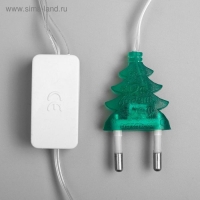 Гирлянда &laquo;Нить&raquo; 5 м с насадками &laquo;Цветочки&raquo;, IP20, прозрачная нить, 20 LED, свечение мульти (RG/RB), мигание, 220 В