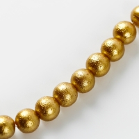 Бусины из стекла, набор 78 шт., размер 1 шт. &mdash; 10 мм, цвет жёлтое золото