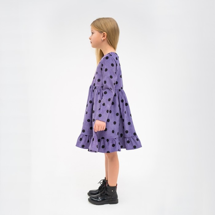 Платье детское KAFTAN Платье детское KAFTAN "Горох", р. 32 (110-116), сиреневый