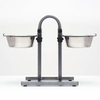 Регулируемая разноуровневая подставка 40 см с 2 мисками по 2,8 л