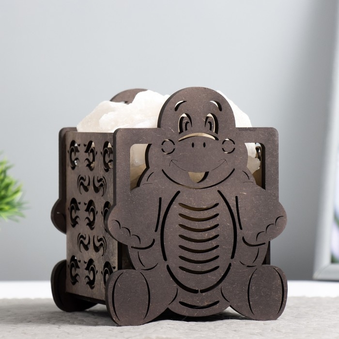 Соляной светильник Соляной светильник "Черепаха" деревянная Е14 15Вт 1,4 кг