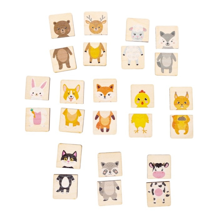 Пазлы из дерева &laquo;Половинки. Животные&raquo;