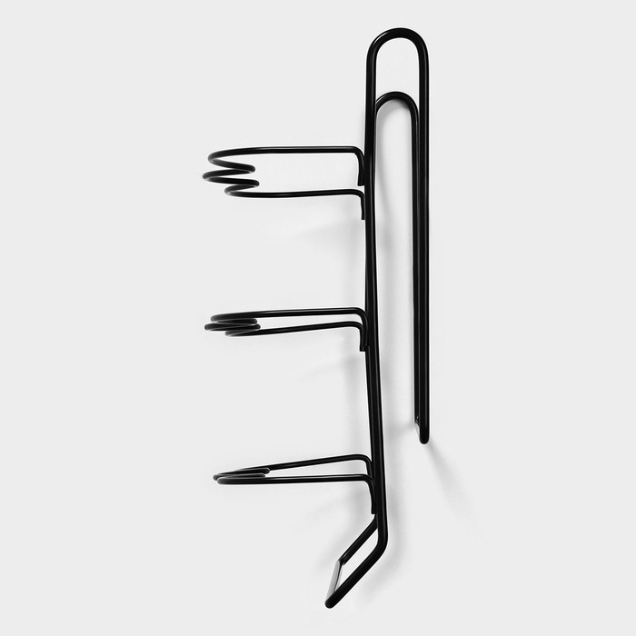 Держатель для бутылок Доляна, подвесной, металл, 32,5&times;31,5&times;13 см, цвет чёрный