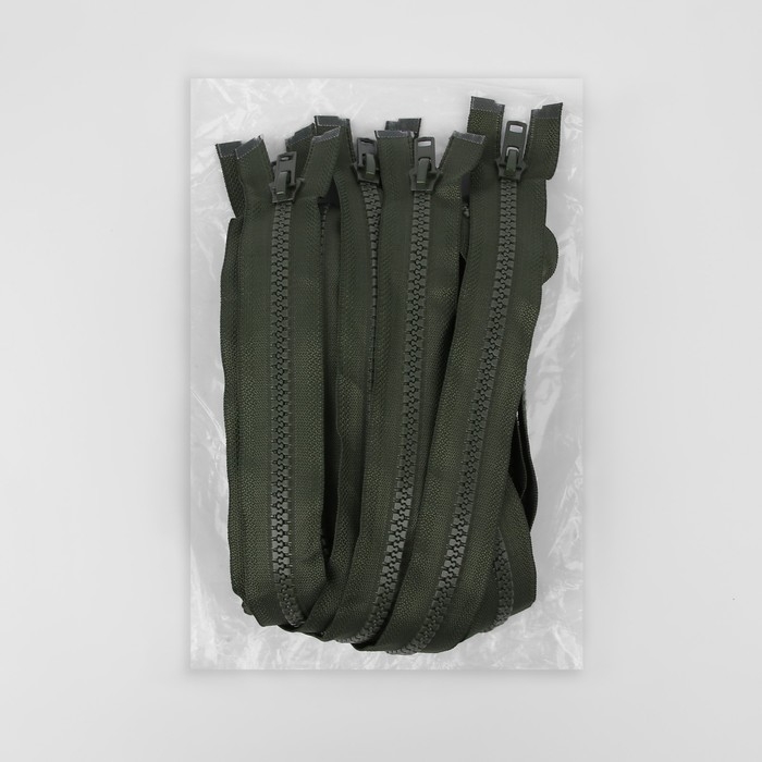 Молния &laquo;Трактор&raquo;, №8, разъёмная, замок автомат, 100 см, цвет хаки, цена за 1 штуку