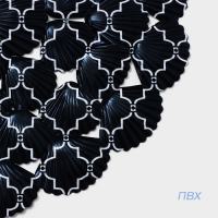 Коврик противоскользящий в ванну на присосках SAVANNA &laquo;Марокко&raquo;, 37&times;68 см, цвет чёрный