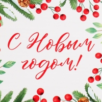 Коробка подарочная новогодняя складная &laquo;Новогодние веточки &raquo;, 12 х 12 х 6.5 см, Новый год