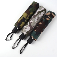 Зонт автоматический &laquo;Камуфляж&raquo;, эпонж, 3 сложения, 8 спиц, R = 48/55 см, D = 110 см, цвет МИКС