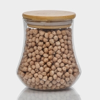 Банка стеклянная для хранения сыпучих продуктов BellaTenero &laquo;Эко&raquo;, 500 мл, 10&times;11 см, с бамбуковой крышкой