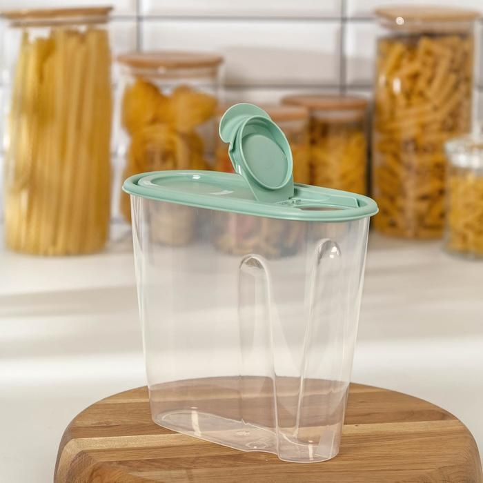 Ёмкость для сыпучих продуктов, 1.5 л, цвет фисташковый